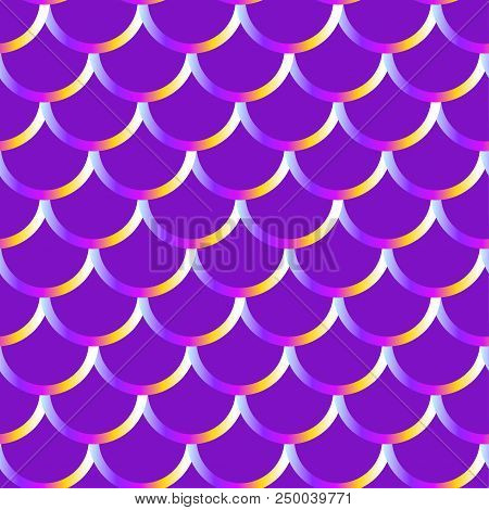 Traditional Japanese Seamless Pattern, Color Fish Squama, Mermaid Scales, Mermaid Pattern. Stock Vec