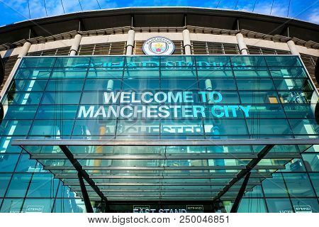 Manchester, United Kingdom - May 19 2018: Manchester City Football Club Founded In 1880 In Mancheste
