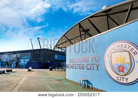Manchester, United Kingdom - May 19 2018: Manchester City Football Club Founded In 1880 In Mancheste