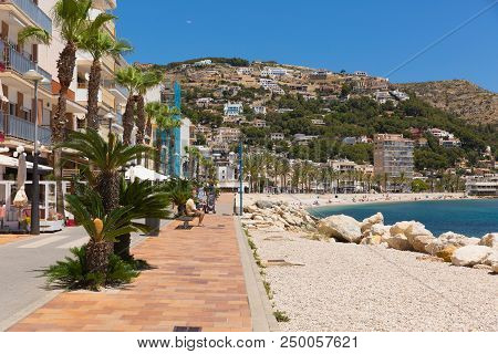 Xàbia Spain Historic Spanish Coast Town With Platja De La Grava Beach, Also Known As Javea