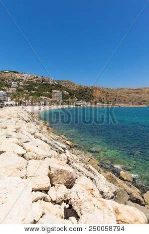 Xàbia Spain Historic Spanish Coast Town With Platja De La Grava Beach, Also Known As Javea