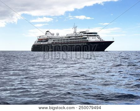 St Helena Island, South Atlantic - Aril 3 2018 - Silversea Luxury Silver Cloud, Refurbished As Exped