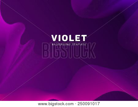 Fluid Modern Ultraviolet Poster Template. Aabstract Geometrical Background With Blend Purple Design 