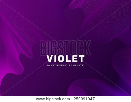 Fluid Modern Ultraviolet Poster Template. Aabstract Geometrical Background With Blend Purple Design 