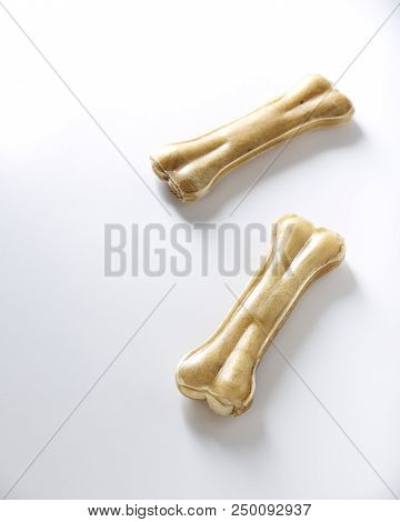 Dog Food Bones Isolated On White