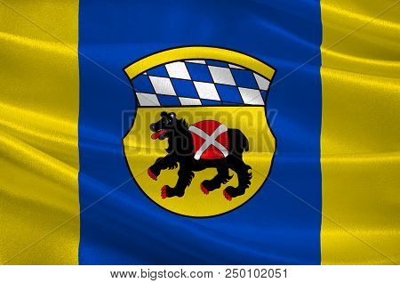 Flag Of Freising Is A Town In Upper Bavaria, Germany