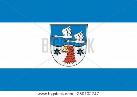 Flag Of Havelland Is A District In Brandenburg, Germany. 3d Illustration