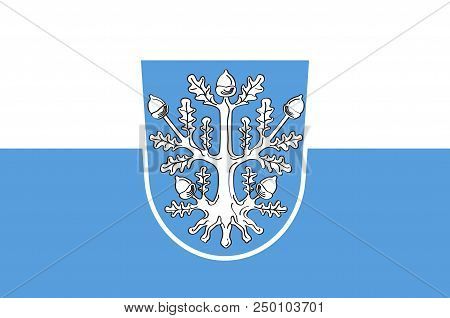 Flag Of Offenbach Am Main Is A City In Hesse, Germany. 3d Illustration