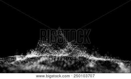 Big Data Visualization 3d. Technology Wave. Analytics Representation. Digital Background. Wave Of Pa