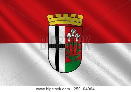 Flag Of Fulda Is A City In Hesse, Germany. 3d Illustration