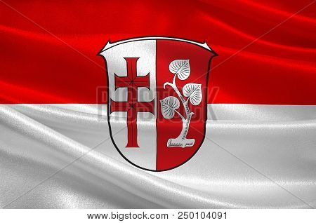 Flag Of Hersfeld-rotenburg In Hesse, Germany.
