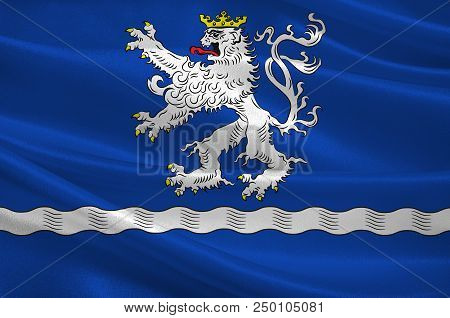 Flag Of Holzminden Is A District In Lower Saxony, Germany. 3d Illustration