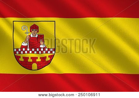Flag Of Luedenscheid Is A City In The Maerkischer Kreis District, In North Rhine-westphalia, Germany