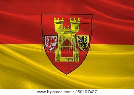 Flag Of Euskirchen Is A Town In North Rhine-westphalia, Germany, Capital Of The District Euskirchen.