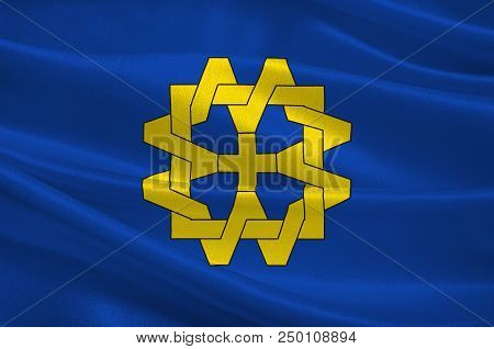 Flag Of Willich Is A Town In The District Of Viersen, In North Rhine-westphalia, Germany. 3d Illustr