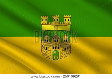 Flag Of Recklinghausen Is The Northernmost City In The Ruhr-area And The Capital Of The Recklinghaus