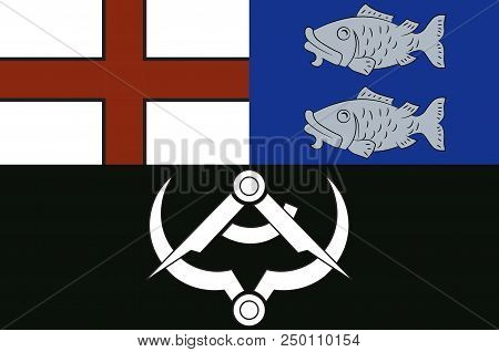 Flag Of Weibern Is A Municipality In The District Of Ahrweiler, In Rhineland-palatinate, Germany. 3d