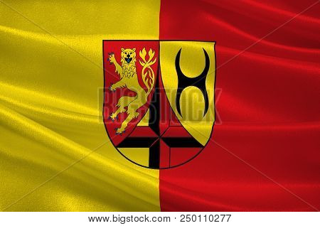 Flag Of Altenkirchen Is A District In Rhineland-palatinate, Germany. 3d Illustration