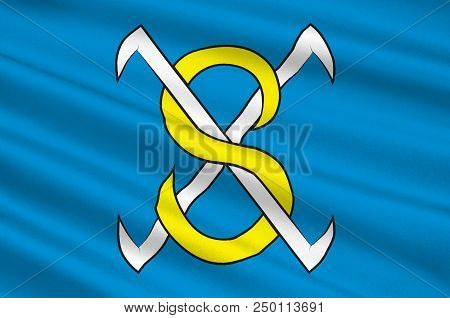 Flag Of Sangerhausen Is A Town In Saxony-anhalt, Germany, Capital Of The District Of Mansfeld-suedha
