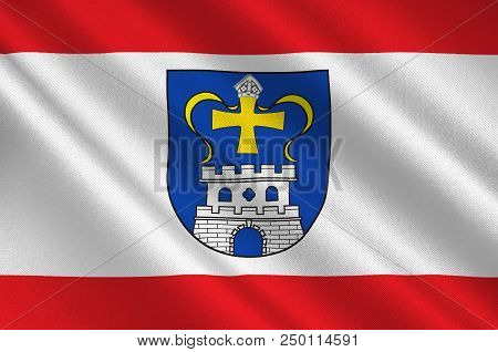 Flag Of Ostholstein Is A District In Schleswig-holstein, Germany. 3d Illustration