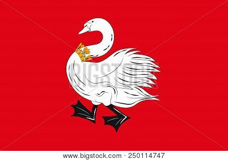 Flag Of Stormarn Is A District In Schleswig-holstein, Germany. 3d Illustration