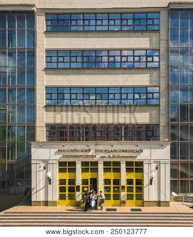 Moscow, Russia - May 12, 2018. The Russian State University Named After Kosygin