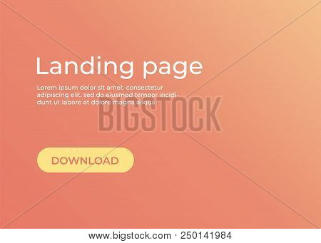 Landing Page Template. Website Template For Websites And Apps. Landing Page Vector Design Ui
