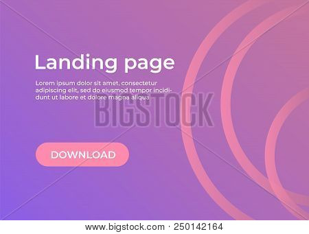 Landing Page Template. Website Template For Websites And Apps. Landing Page Vector Design Ui