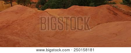 Rustrel, France - July 14, 2018: Photography Showing A Magnificent Landscape. The Photography Was Ta