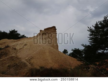 Rustrel, France - July 14, 2018: Photography Showing A Magnificent Landscape. The Photography Was Ta