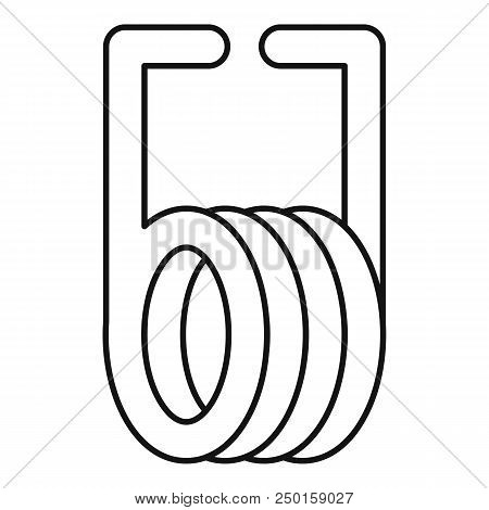 Short Spring Icon. Outline Short Spring Vector Icon For Web Design Isolated On White Background