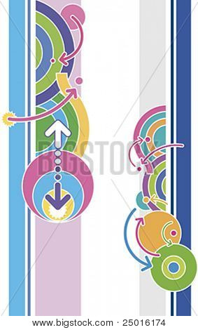 Elementos do design gráfico estilo discoteca em vetores.