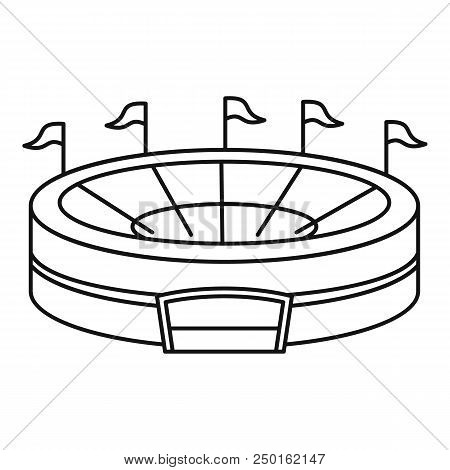 Baseball Arena Icon. Outline Baseball Arena Vector Icon For Web Design Isolated On White Background