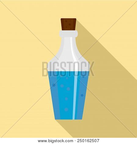 Potion Bottle Icon. Flat Illustration Of Potion Bottle Vector Icon For Web Design
