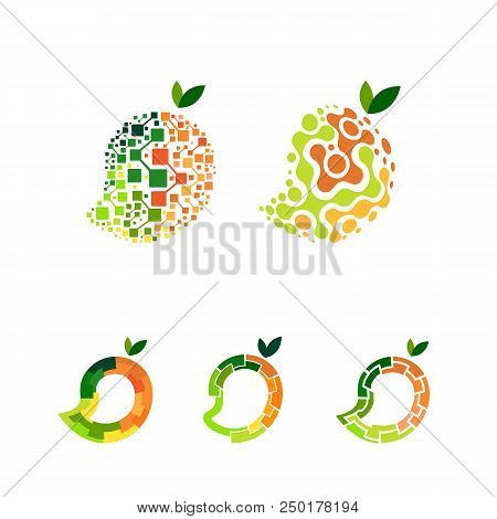 Mango Lab, Abstract Design With Some Beautiful And Harmonious Flat Colors, Logo For Health, Pharmacy