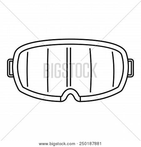 Under Water Glass Mask Icon. Outline Under Water Glass Mask Vector Icon For Web Design Isolated On W