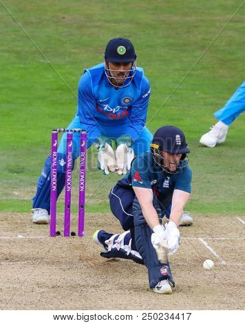 LEEDS, ENGLAND - JULY 17:  during the 3rd Royal London One day International match between England and India at Headingley Cricket Ground on July 17, 2018 in  England.  