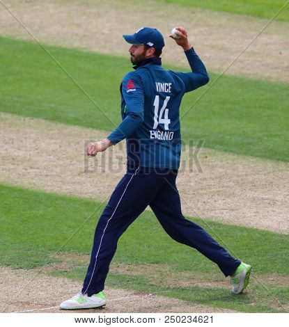 LEEDS, ENGLAND - JULY 17: James Vince during the 3rd Royal London One day International match between England and India at Headingley Cricket Ground on July 17, 2018 in  England.  