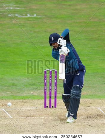LEEDS, ENGLAND - JULY 17: James Vince during the 3rd Royal London One day International match between England and India at Headingley Cricket Ground on July 17, 2018 in  England.  