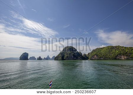 Beautiful Crystal Clear Water At Pileh Bay Near Phuket, Thailand