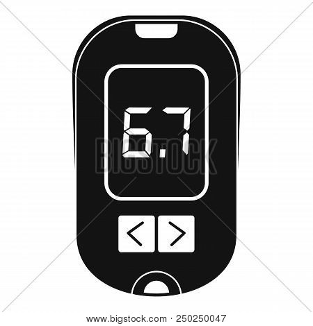 Glucometer Icon. Simple Illustration Of Glucometer Vector Icon For Web Design Isolated On White Back