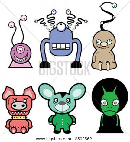 vetor de caracteres alien ilustração
