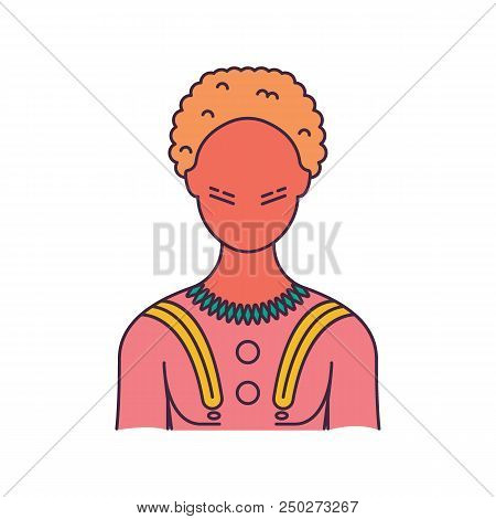 Indigenous Icon. Cartoon Indigenous Vector Icon For Web Design Isolated On White Background