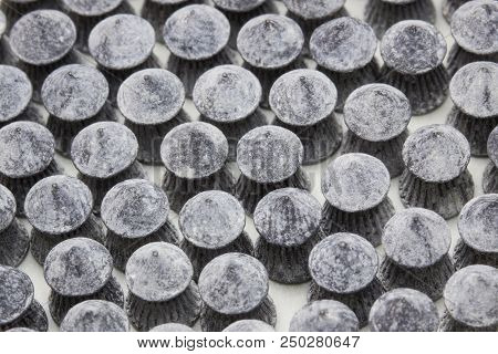 Lead Pellets With Sharp Tips For Shooting From Pneumatic Weapons Closeup Concept Of Outdoor Activiti