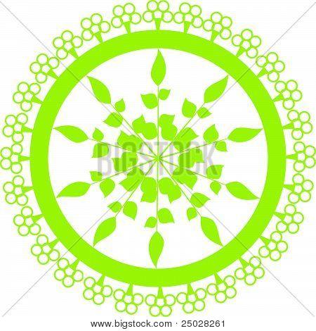 用鲜花抽象设计矢量图