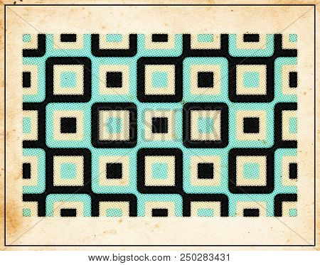 Wide Retro Background  - Halftone  Vintage   Poster