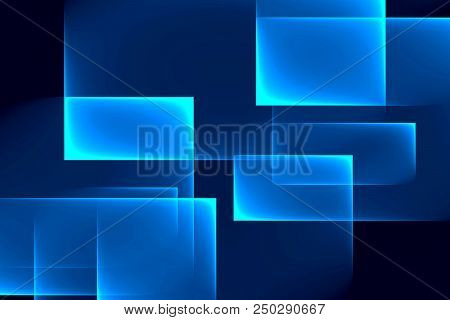 Wave Transparent Fractal  Background - Blue Background