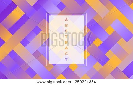 Halftone Background With Glowing Rectangles. Trendy Colorful Gradient. Bright Geometric Template For