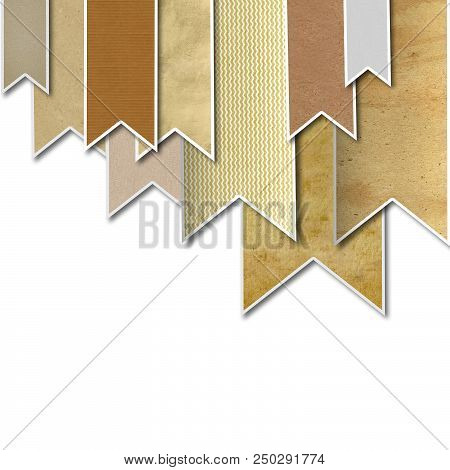 Labels  Of Seedy  Torn Paper -  - 3d Illustration