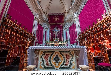 Interiors Of Duomo Church, Ragusa, Sicily, Italy